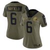 NFL Women's Cleveland Browns Baker Mayfield Nike Olive 2021 Salute To Service Limited Player Jersey
