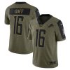NFL Men's Detroit Lions Jared Goff Nike Olive 2021 Salute To Service Limited Player Jersey