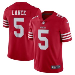 NFL Men's San Francisco 49ers Trey Lance Nike Scarlet Vapor Limited Jersey