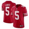 NFL Men's San Francisco 49ers Trey Lance Scarlet Vapor Limited Player Jersey