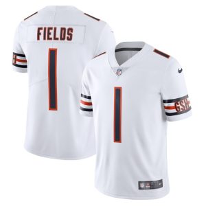 NFL Men's Chicago Bears Justin Fields Nike White Vapor Limited Jersey