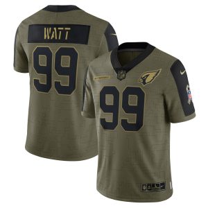 NFL Men's Arizona Cardinals J.J. Watt Nike Olive 2021 Salute To Service Limited Player Jersey