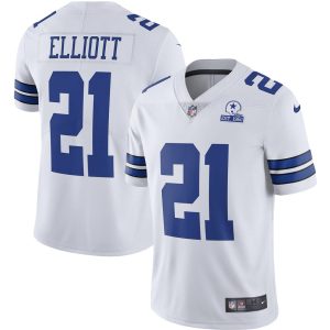 NFL Men's Dallas Cowboys Ezekiel Elliott Nike White 60th Anniversary Limited Jersey