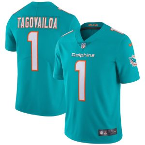NFL Men's Miami Dolphins Tua Tagovailoa Nike Aqua Vapor Limited Jersey