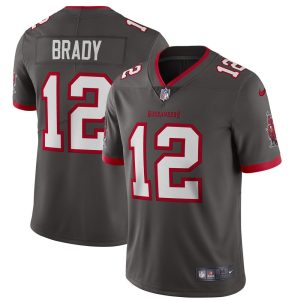 NFL Men's Tampa Bay Buccaneers Tom Brady Nike Pewter Alternate Vapor Limited Jersey