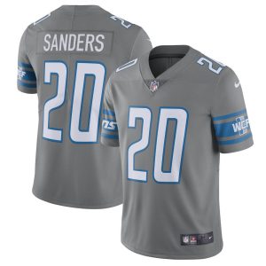 NFL Men's Detroit Lions Barry Sanders Nike Silver Retired Player Vapor Limited Jersey