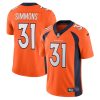 NFL Men's Denver Broncos Justin Simmons Nike Orange Vapor Limited Jersey