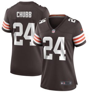 NFL Women's Cleveland Browns Nick Chubb Nike Brown Game Jersey