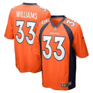 NFL Men's Denver Broncos Javonte Williams Nike Orange Game Jersey