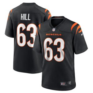 NFL Men's Cincinnati Bengals Trey Hill Nike Black Game Jersey