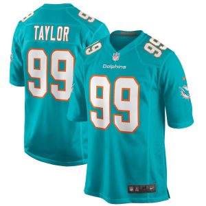 NFL Men's Miami Dolphins Jason Taylor Nike Aqua Game Retired Player Jersey