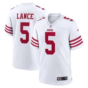 NFL Men's San Francisco 49ers Trey Lance Nike White Player Game Jersey