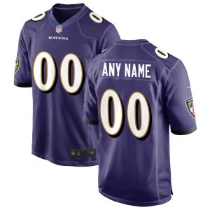 NFL Men's Baltimore Ravens Nike Purple Custom Game Jersey