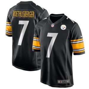 NFL Men's Pittsburgh Steelers Ben Roethlisberger Nike Black Team Game Jersey