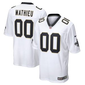 NFL Men's New Orleans Saints Tyrann Mathieu Nike White Game Jersey