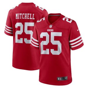 NFL Men's San Francisco 49ers Elijah Mitchell Nike Scarlet Team Player Game Jersey