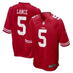 NFL Men's San Francisco 49ers Trey Lance Nike Scarlet Game Jersey