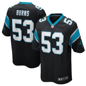 NFL Men's Carolina Panthers Brian Burns Nike Black Game Jersey