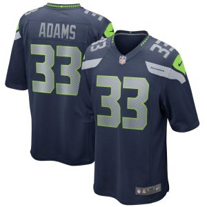 NFL Men's Seattle Seahawks Jamal Adams Nike College Navy Game Player Jersey