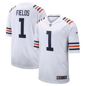 NFL Men's Chicago Bears Justin Fields Nike White 2021 NFL Draft First Round Pick Alternate Classic Game Jersey