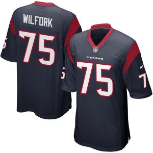 NFL Men's Houston Texans Vince Wilfork Nike Navy Blue Game Jersey