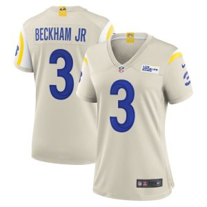 NFL Women's Los Angeles Rams Odell Beckham Jr. Nike Bone Game Jersey