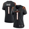 NFL Women's Cincinnati Bengals Ja'Marr Chase Nike Black Game Jersey