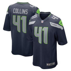 NFL Men's Seattle Seahawks Alex Collins Nike College Navy Game Jersey