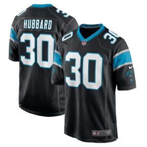 NFL Men's Carolina Panthers Chuba Hubbard Nike Black Game Jersey