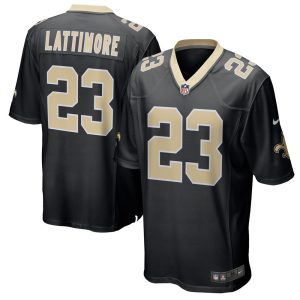 NFL Men's New Orleans Saints Marshon Lattimore Nike Black Game Player Jersey