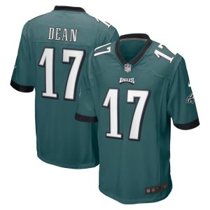 NFL Men's Philadelphia Eagles Nakobe Dean Nike Green 2022 NFL Draft Pick Player Game Jersey