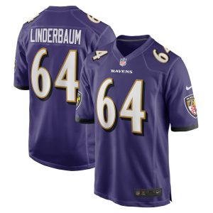 NFL Men's Baltimore Ravens Tyler Linderbaum Nike Purple 2022 NFL Draft First Round Pick Game Jersey