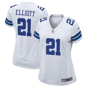 NFL Women's Dallas Cowboys Ezekiel Elliott Nike White Team Game Jersey