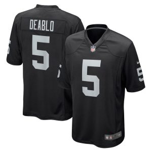 NFL Men's Las Vegas Raiders Divine Deablo Nike Black Player Game Jersey