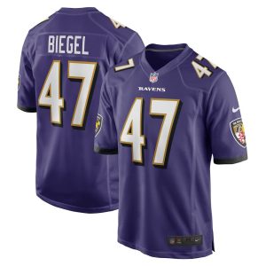 NFL Men's Baltimore Ravens Vince Biegel Nike Purple Player Game Jersey