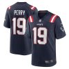 NFL Men's New England Patriots Malcolm Perry Nike Navy Game Player Jersey