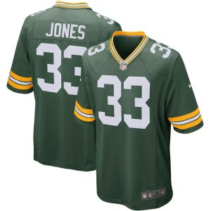 NFL Men's Green Bay Packers Aaron Jones Nike Green Player Game Jersey