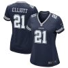 NFL Women's Dallas Cowboys Ezekiel Elliott Nike Navy Game Team Jersey