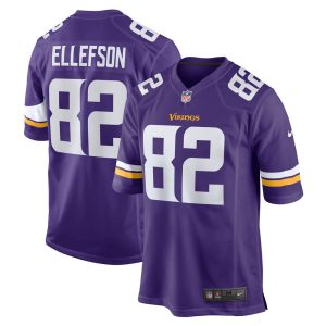 NFL Men's Minnesota Vikings Ben Ellefson Nike Purple Game Jersey