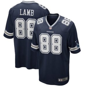 NFL Men's Dallas Cowboys CeeDee Lamb Nike Navy Game Jersey