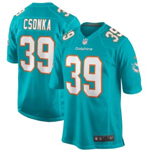 NFL Men's Miami Dolphins Larry Csonka Nike Aqua Game Retired Player Jersey