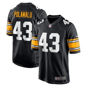 NFL Men's Pittsburgh Steelers Troy Polamalu Nike Black Retired Player Jersey