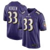 NFL Men's Baltimore Ravens David Vereen Nike Purple Player Game Jersey
