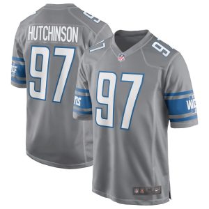 NFL Men's Detroit Lions Aidan Hutchinson Nike Silver Game Jersey