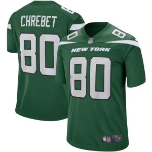 NFL Men's New York Jets Wayne Chrebet Nike Gotham Green Game Retired Player Jersey