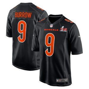 NFL Men's Cincinnati Bengals Joe Burrow Nike Black Super Bowl LVI Bound Game Fashion Jersey