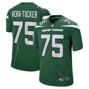 NFL Men's New York Jets Alijah Vera-Tucker Nike Gotham Green Game Jersey