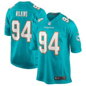 NFL Men's Miami Dolphins Christian Wilkins Nike Aqua Game Jersey