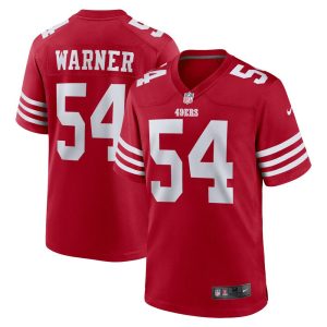 NFL Men's San Francisco 49ers Fred Warner Nike Scarlet Player Game Jersey