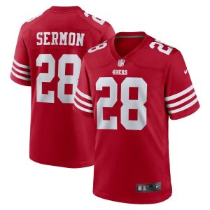 NFL Men's San Francisco 49ers Trey Sermon Nike Scarlet Player Game Jersey